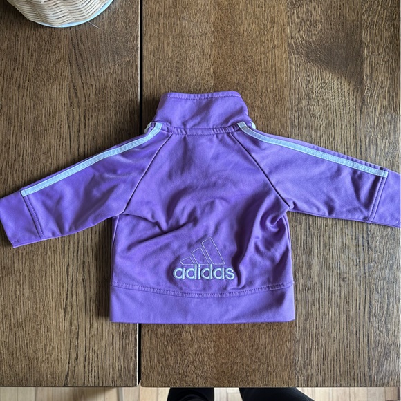 Adidas Purple Zip Up Jacket - Baby 3 Months - Picture 3 of 4